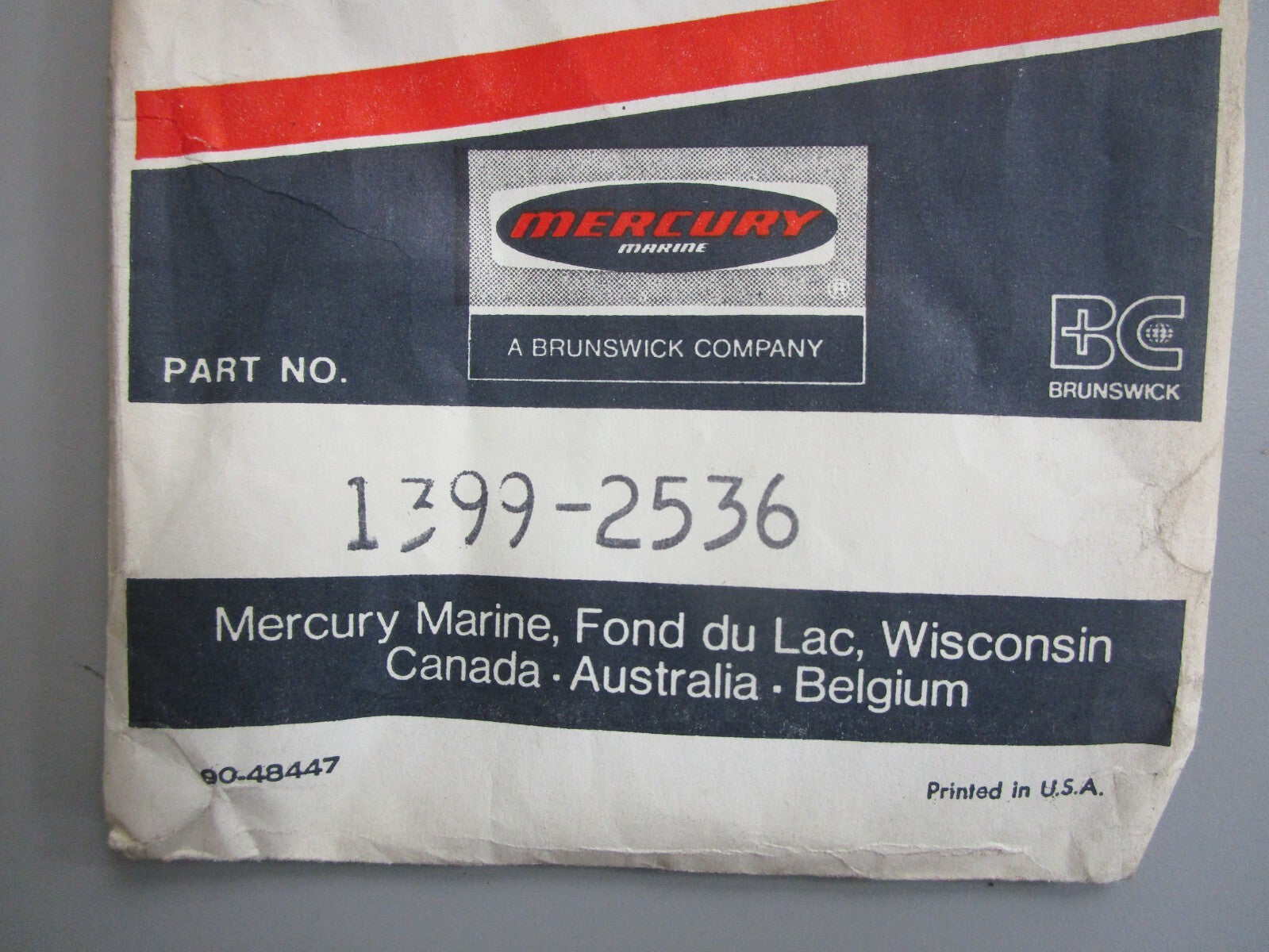 *NEW OEM* 0820 Mercury Quicksilver Carburetor Repair Kit 1399-2536