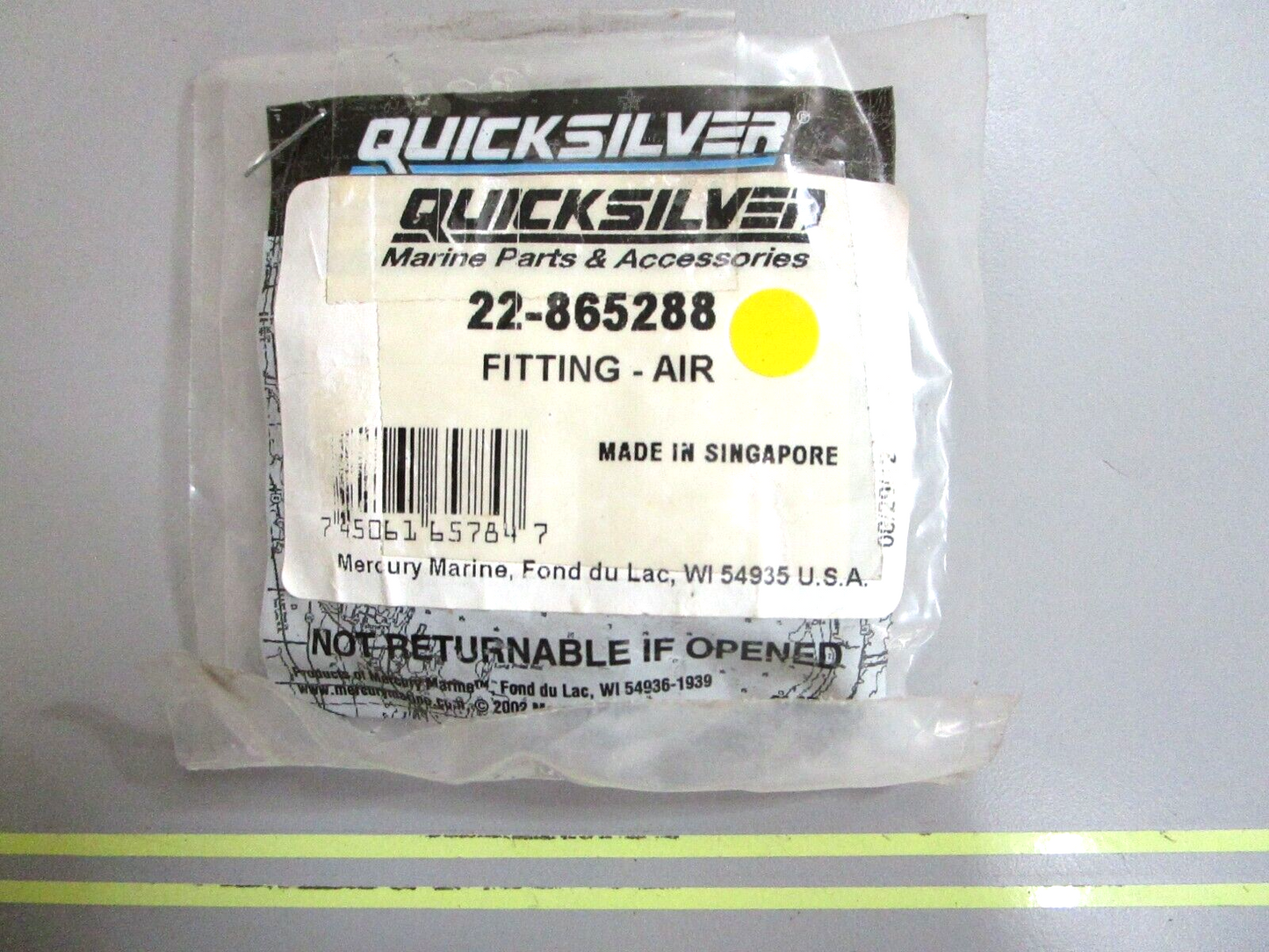 *NEW OEM* 0750 Mercury Quicksilver FITTING - AIR 22-865288