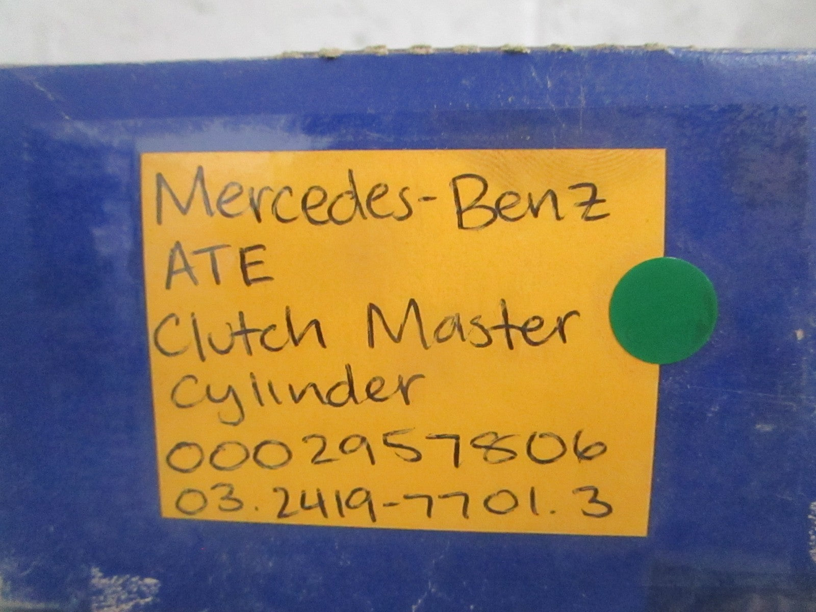NEW OEM 0002957806 03.2419-7701.3 Mercedes-Benz ATE Clutch Master Cylinder 0820