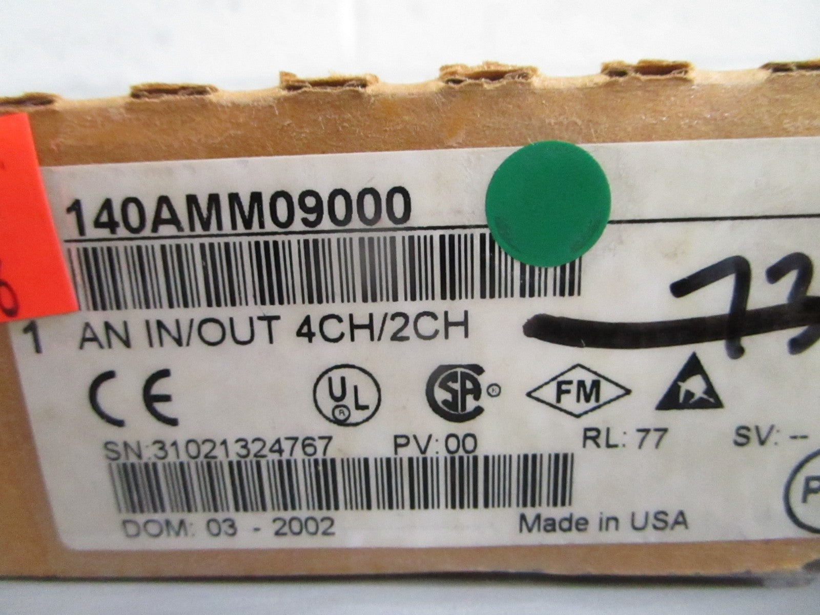 Schneider Modicon 140AMM09000 Quantum Analog Input Output 4I 2O NEW OEM 0820
