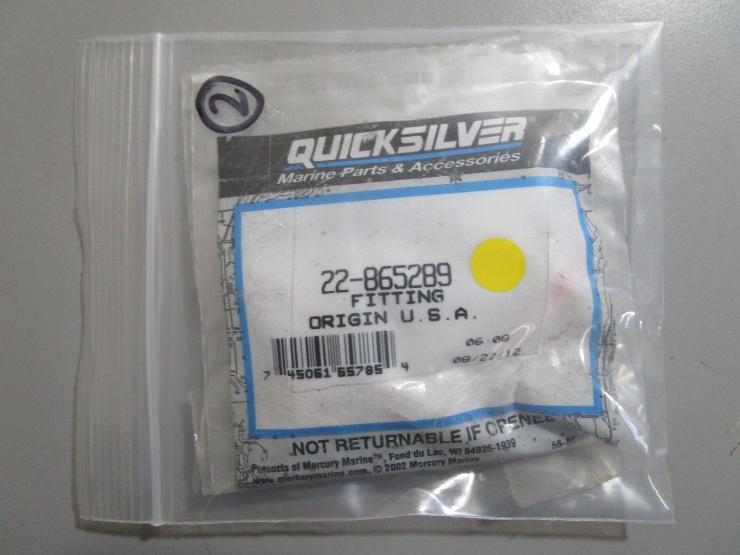 *NEW OEM* 0810 Mercury Quicksilver Fitting 22-865289