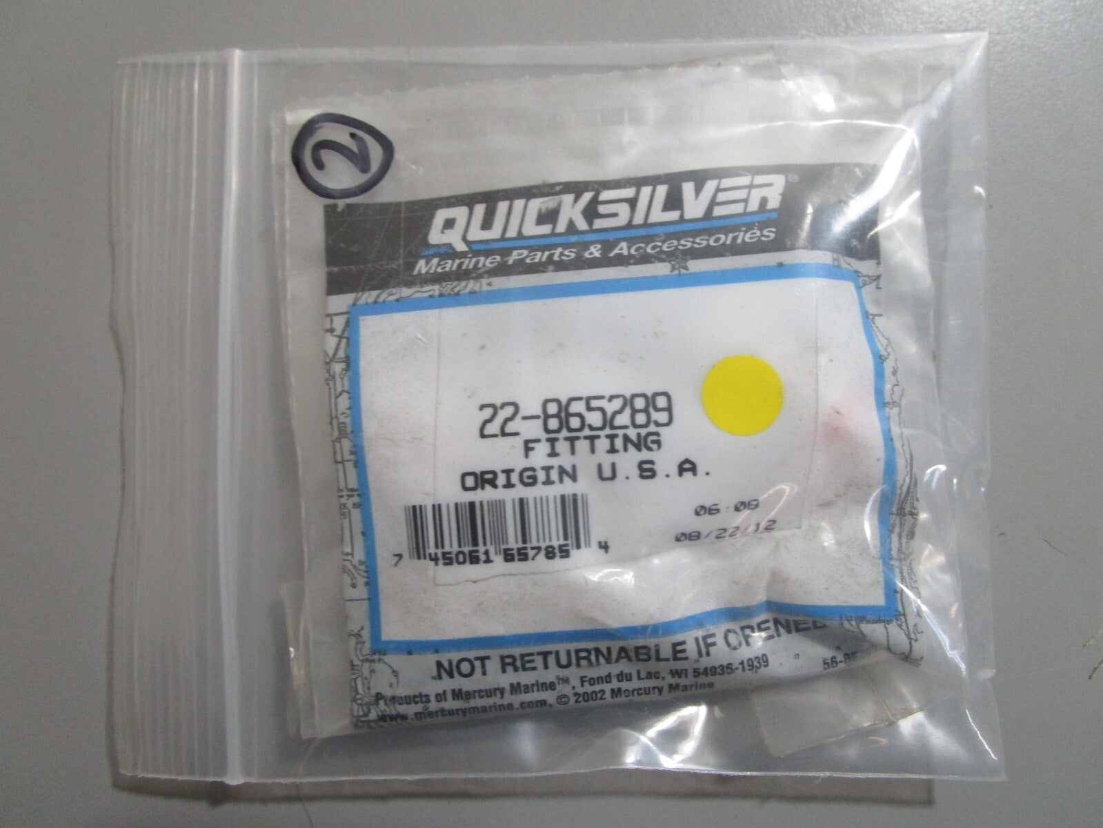 *NEW OEM* 0810 Mercury Quicksilver Fitting 22-865289