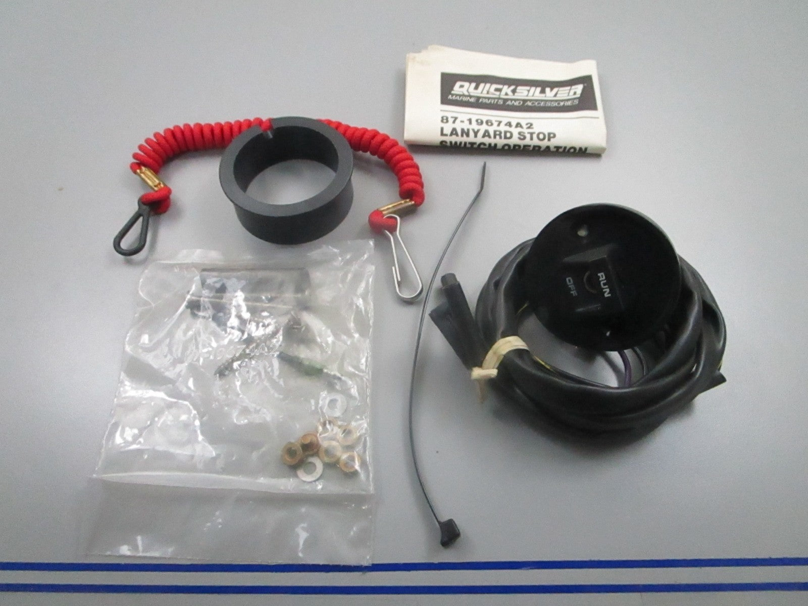 *NEW OEM* 0810 Mercury Quicksilver Switch & Lanyard Kit 87-19674A2