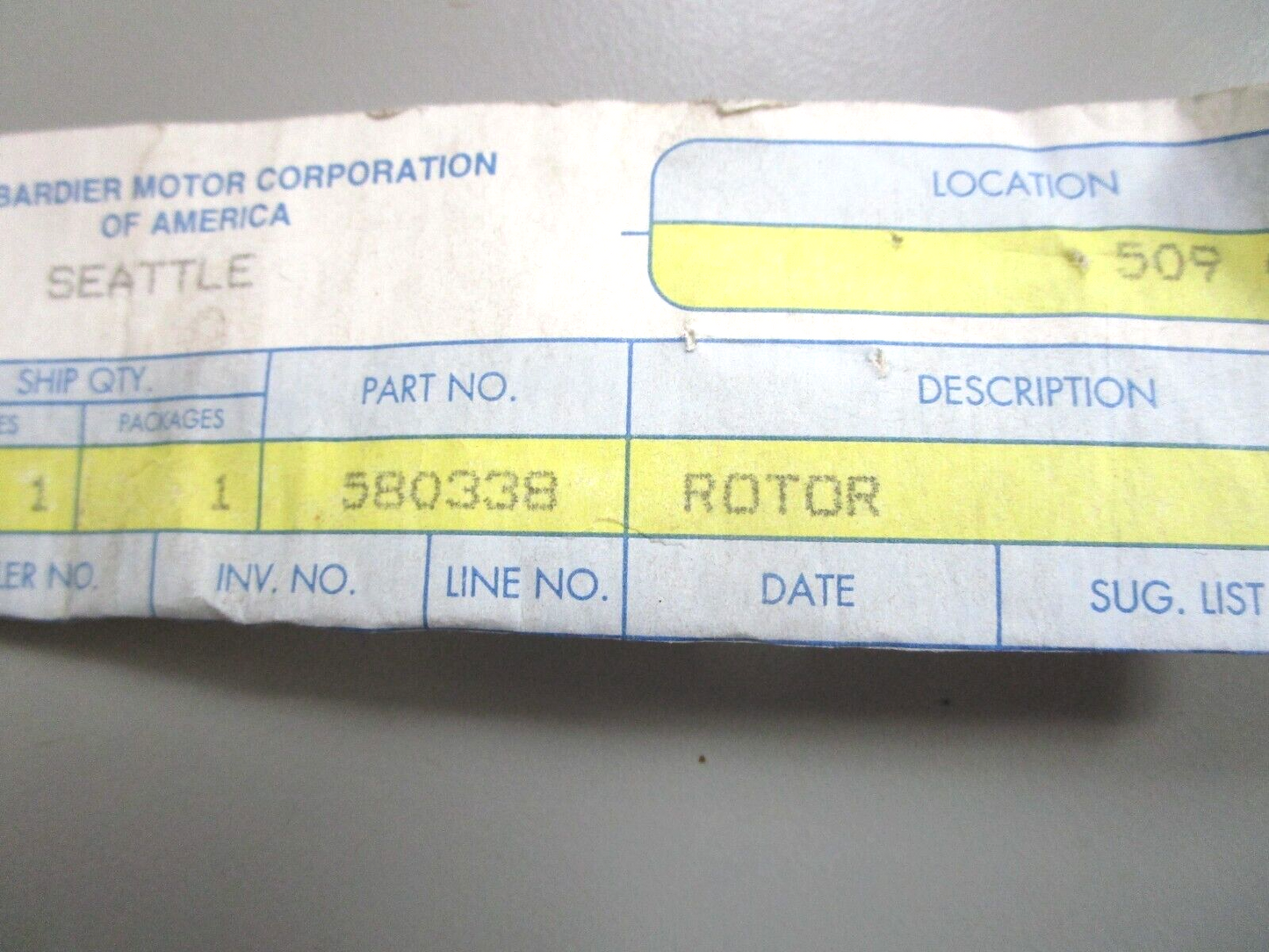 *NEW OEM* 0750 OMC Johnson Evinrude ROTOR 580338 0580338