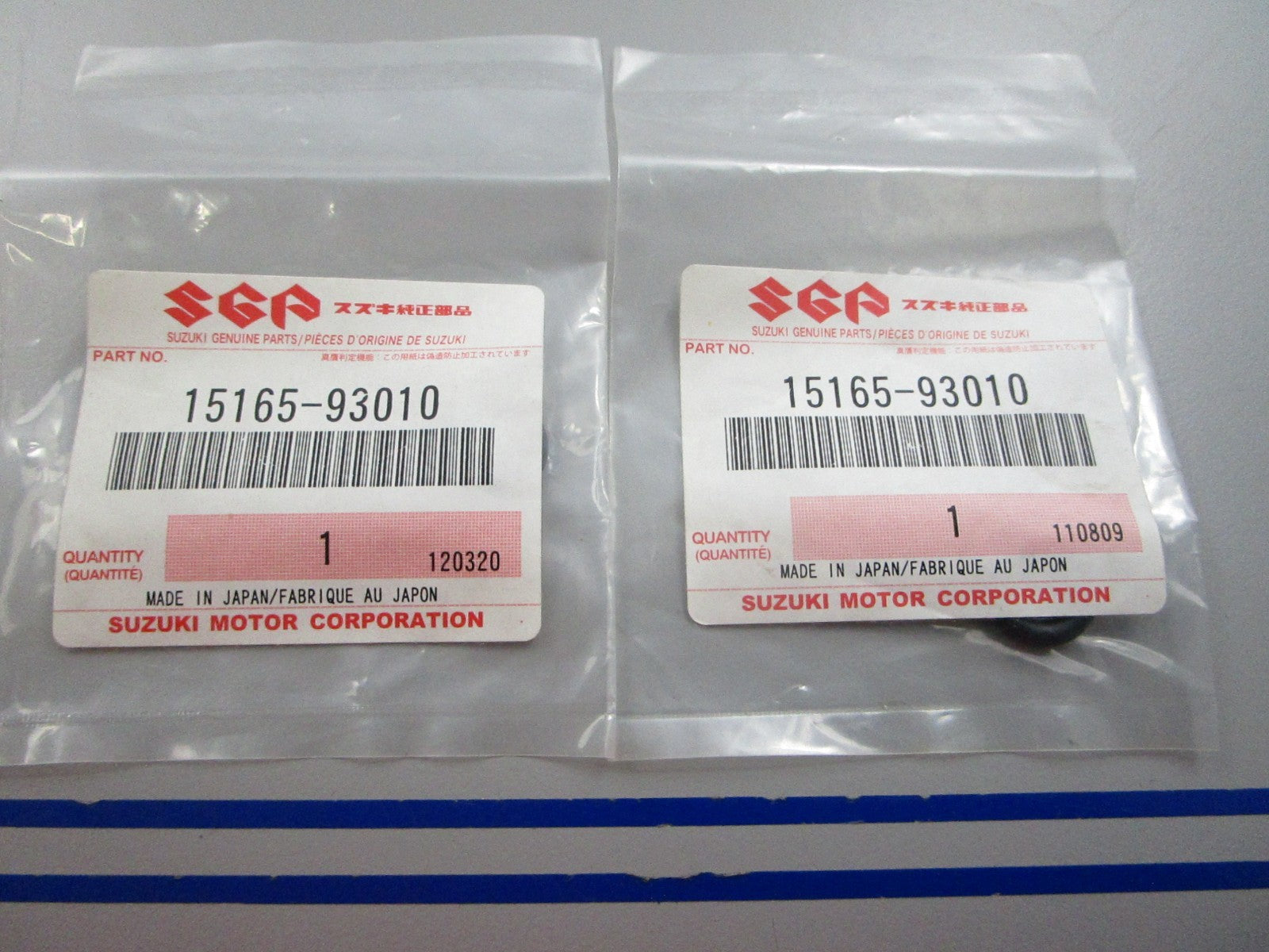 NEW OEM (LOT OF 2) 15165-93010 Suzuki O-Ring 0810