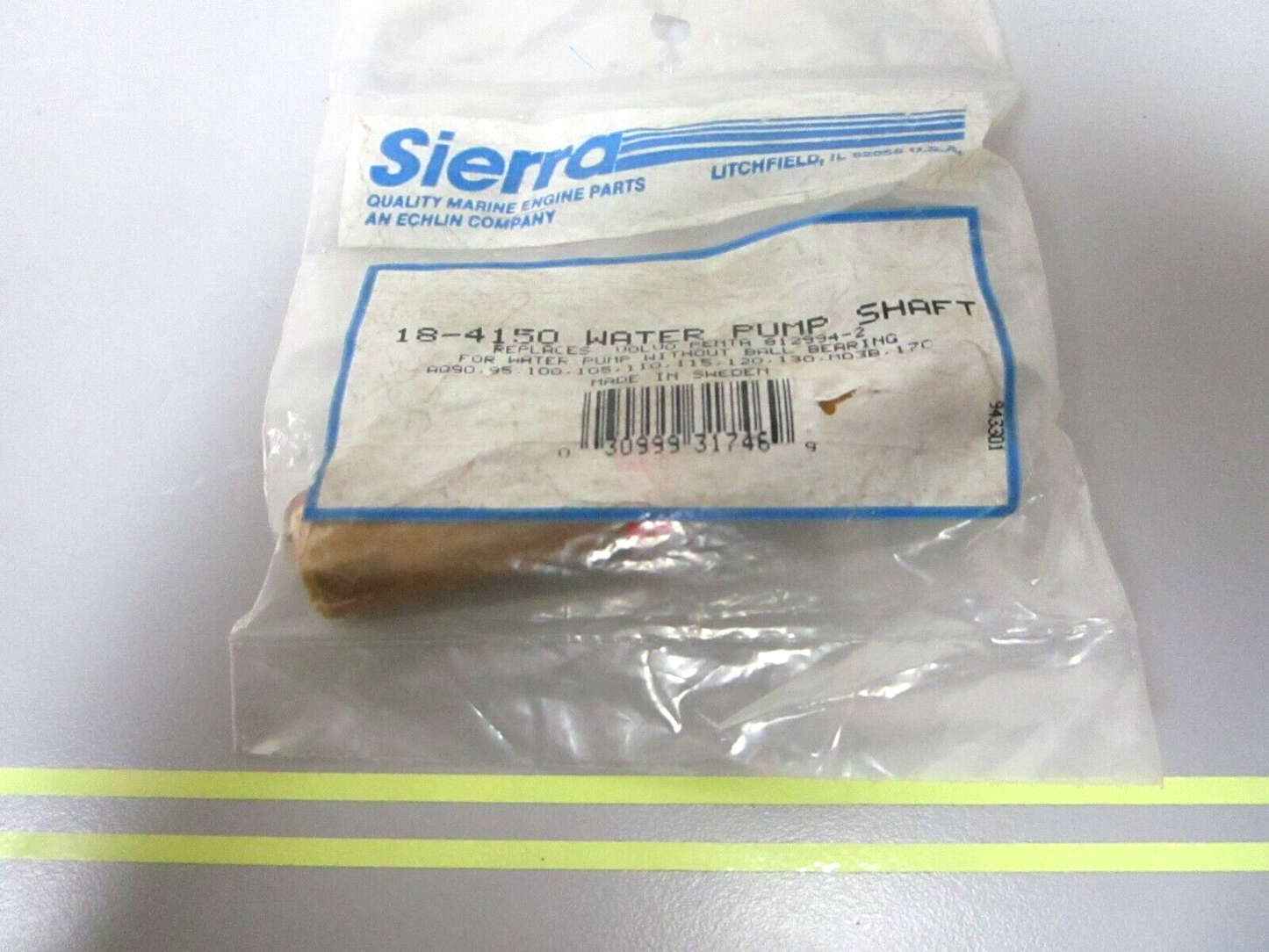 *NEW* 0720 Sierra Water Pump Shaft 18-4150 Replaces: Volvo 812994