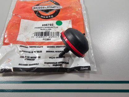 NEW OEM 695750 Briggs & Stratton Carburetor Primer 0810