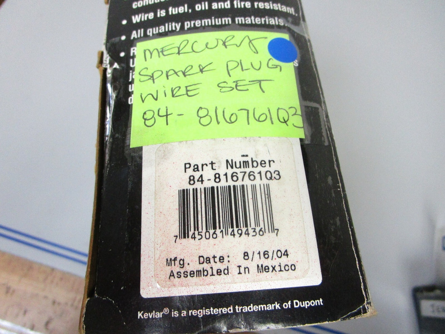 *NEW OEM* 0720 Mercury Quicksilver Spark Plug Wire Set 84-816761Q3