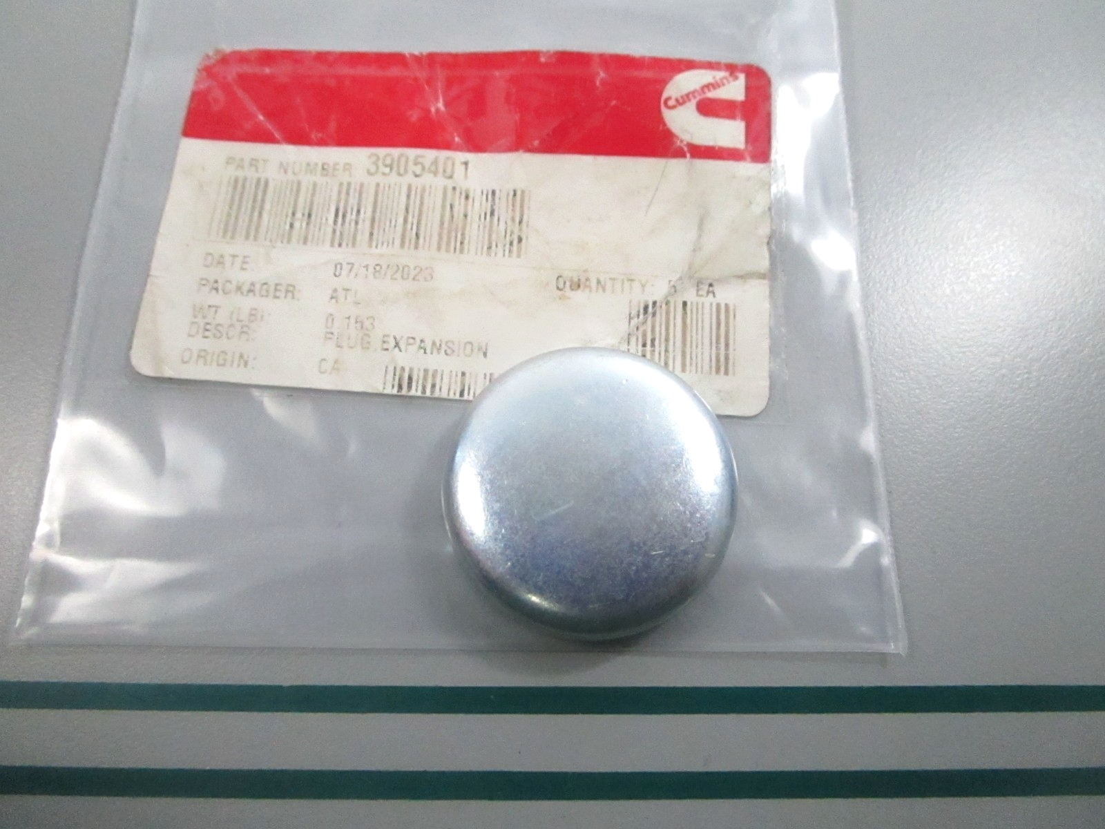 NEW OEM 3905401 Cummins Expansion Plug 0810