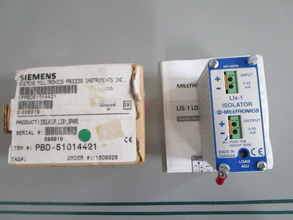Siemens Milltronics PBD-51014421 Isolator LIS1 Spare NOS NEW OEM 0820
