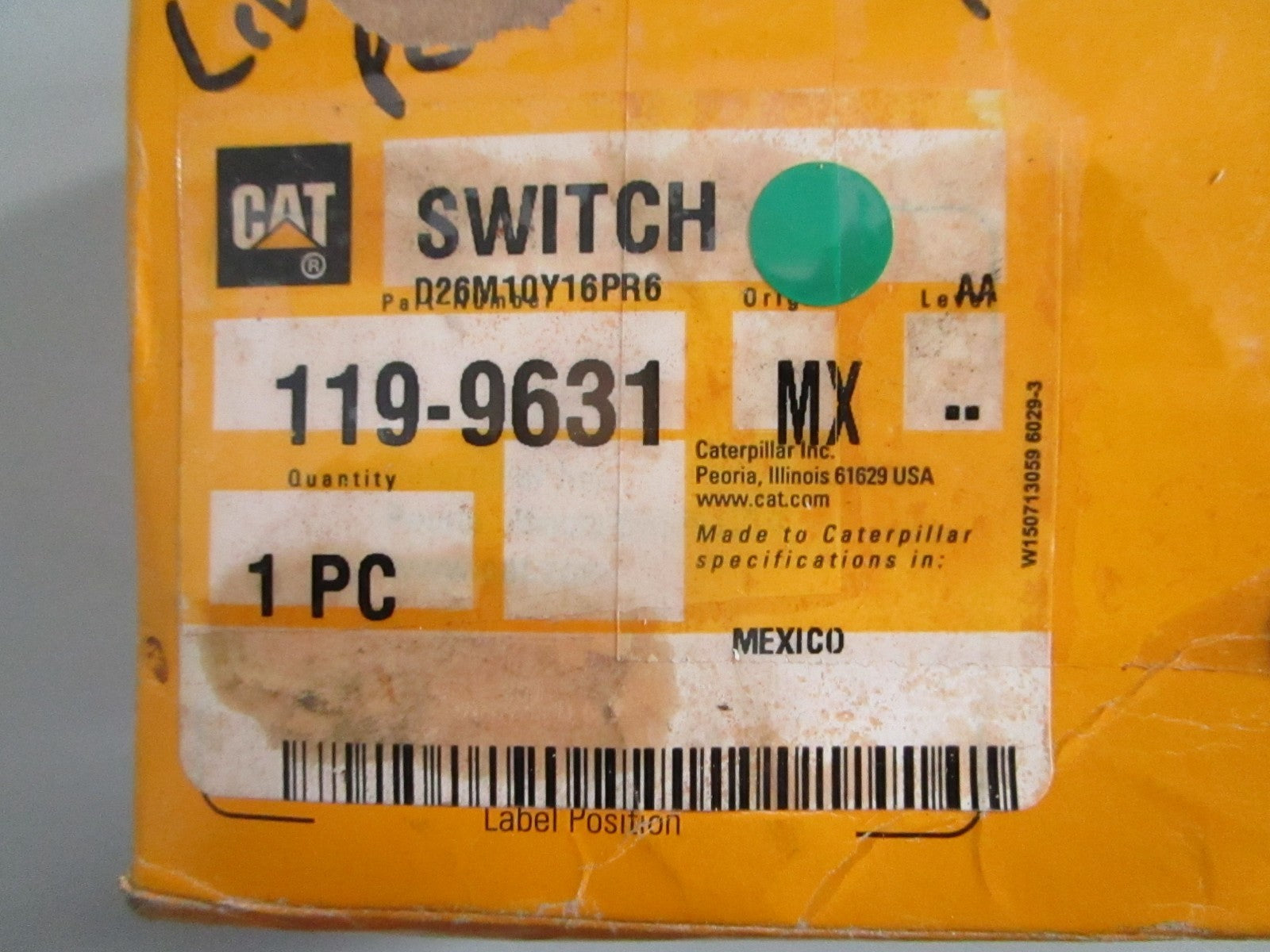 NEW OEM 119-9631 CAT Switch 0820