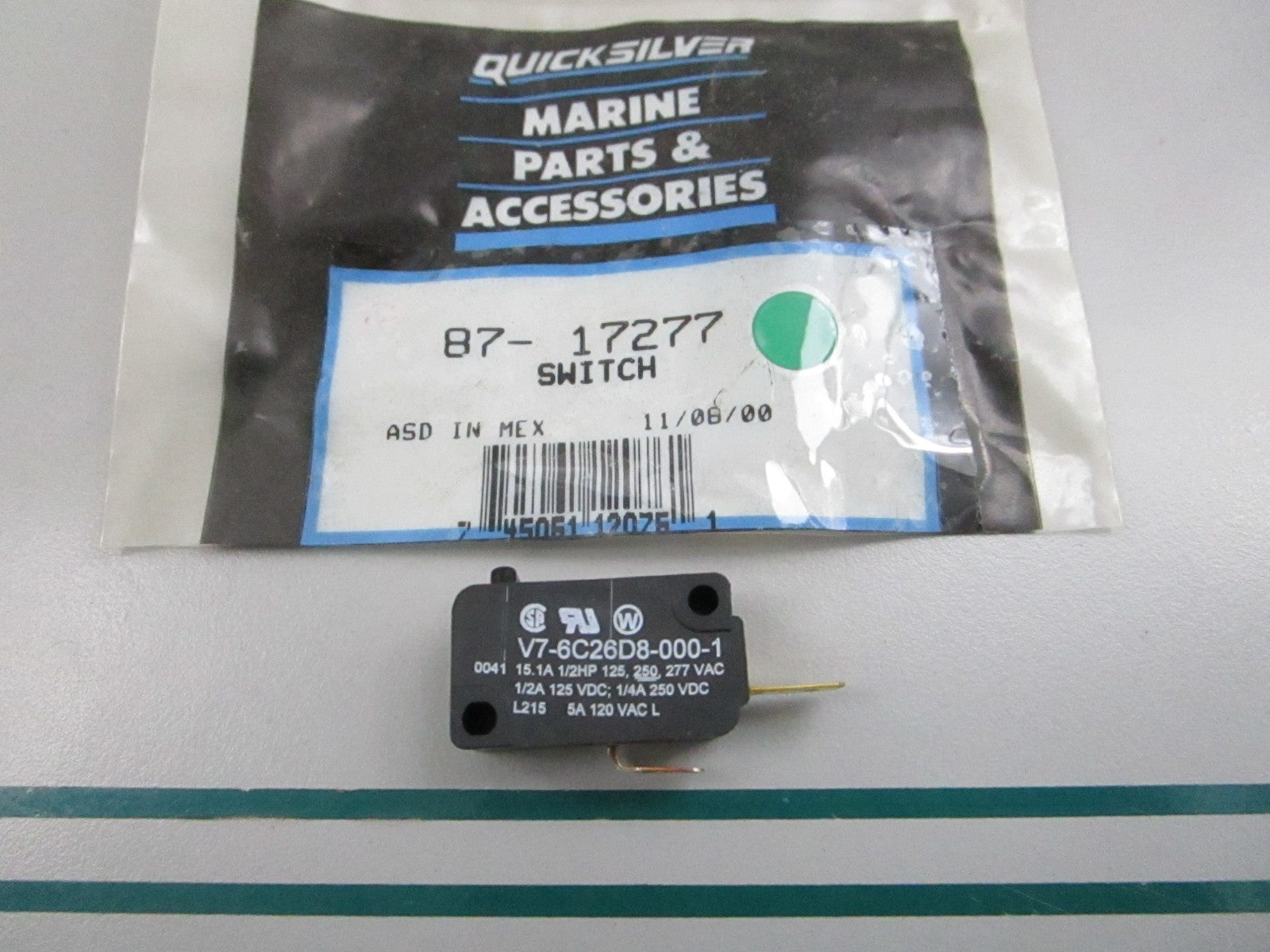 NEW OEM 87-17277 Mercury Quicksilver Switch 0810