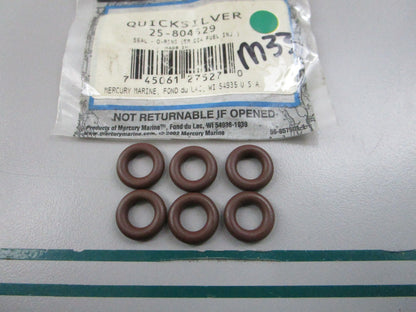 NEW OEM (LOT OF 6) 25-804529 Mercury Quicksilver O-Ring 0810