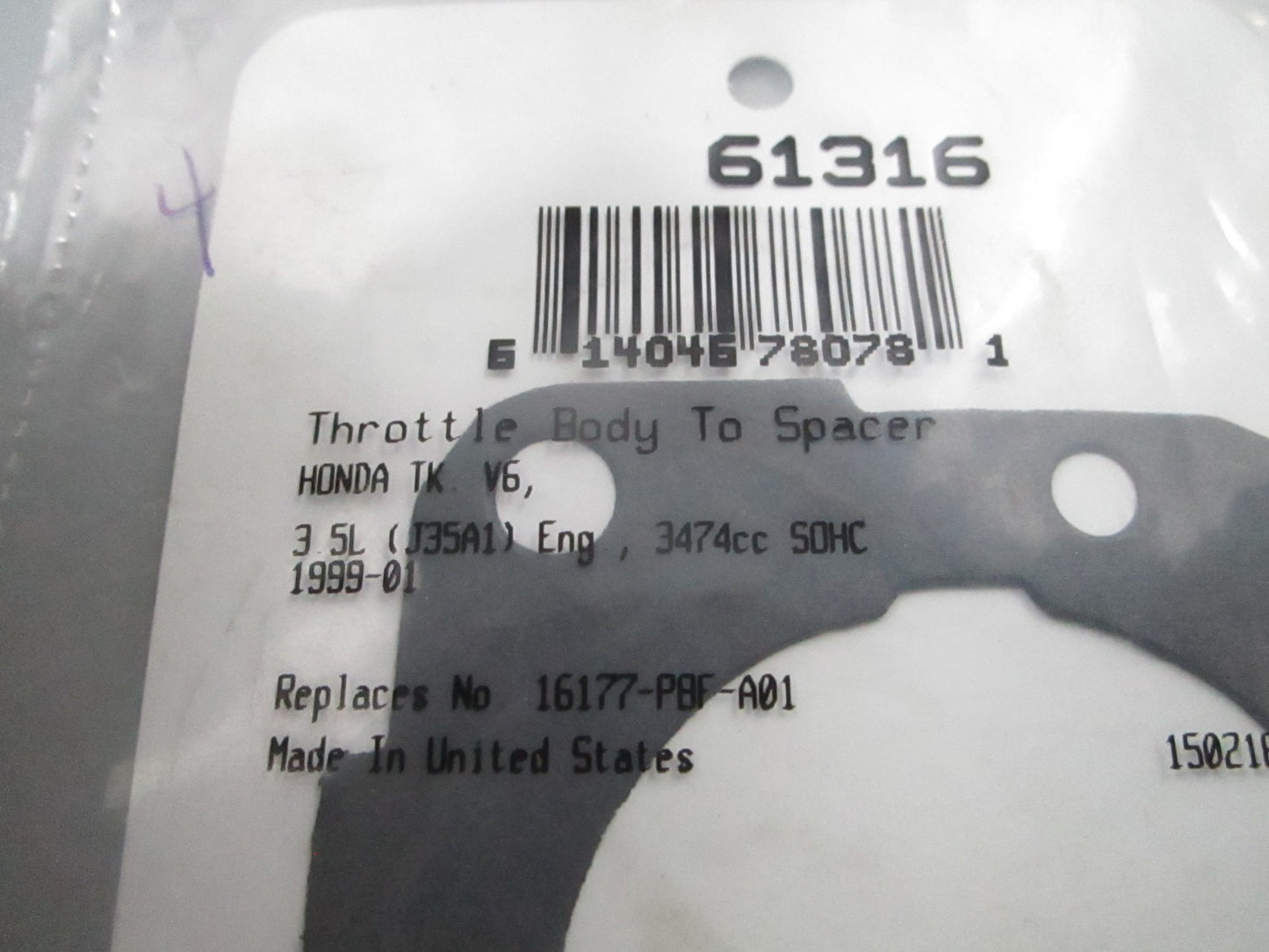 *NEW* 0810 Fel-Pro Gasket 61316