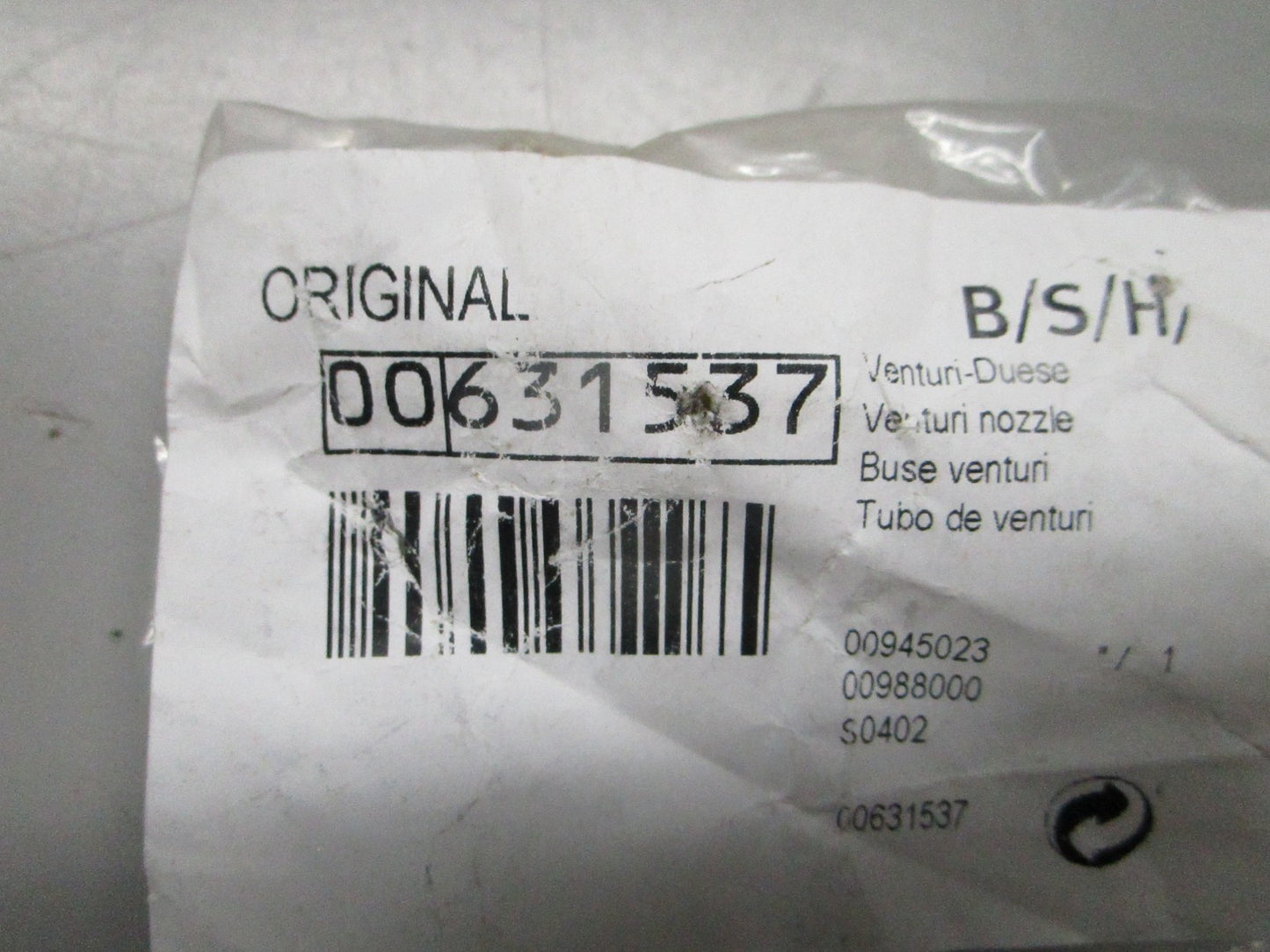 *NEW OEM* 0820 Bosch Venturi Nozzle 00631537