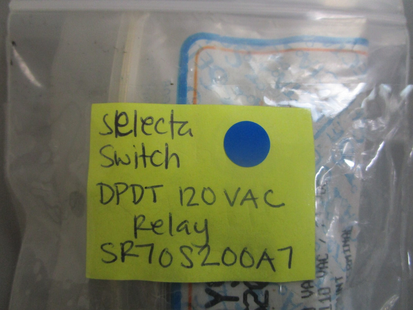 *NEW* 0810 Selecta Switch DPDT 120 VAC Relay SR70S200A7