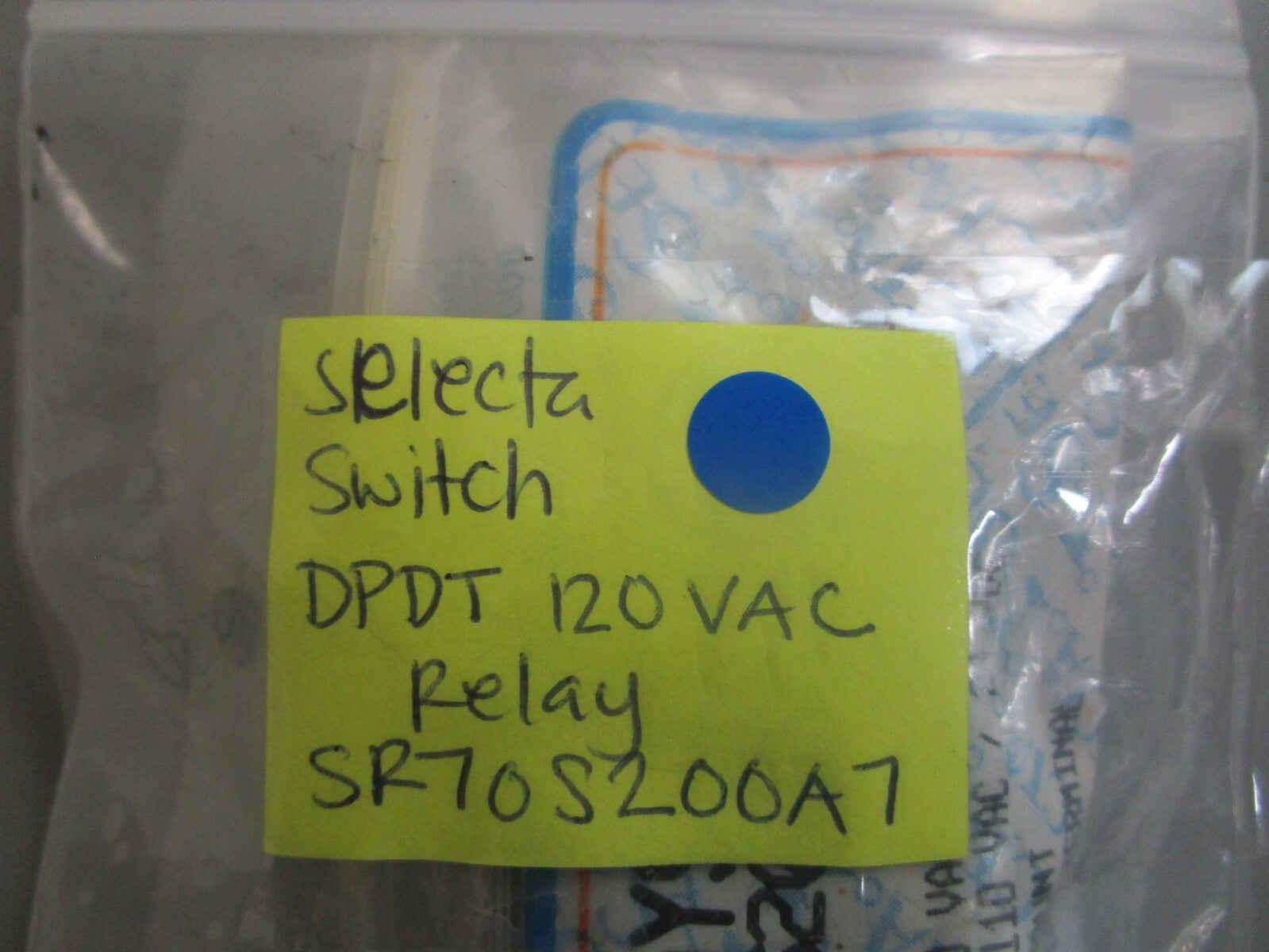 *NEW* 0810 Selecta Switch DPDT 120 VAC Relay SR70S200A7