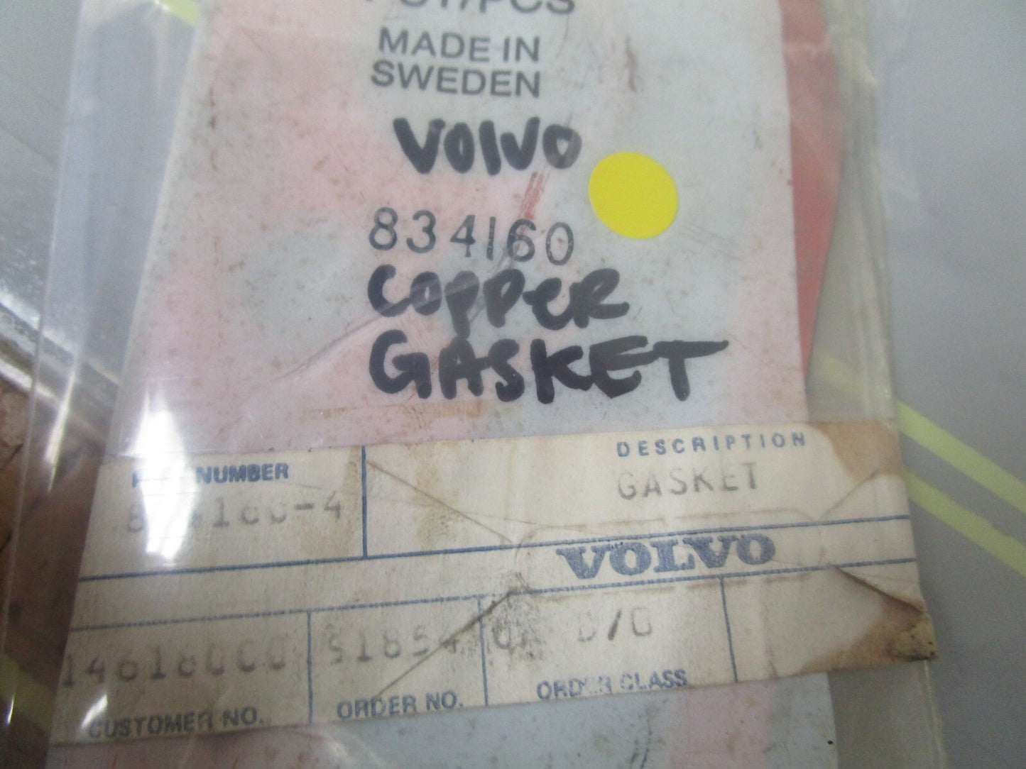 *NEW OEM* 0750 Volvo Penta COPPER GASKET 834160