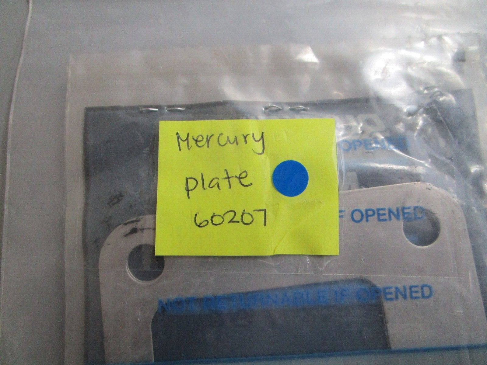 *NEW OEM* 0720 Mercury Quicksilver Plate 60207