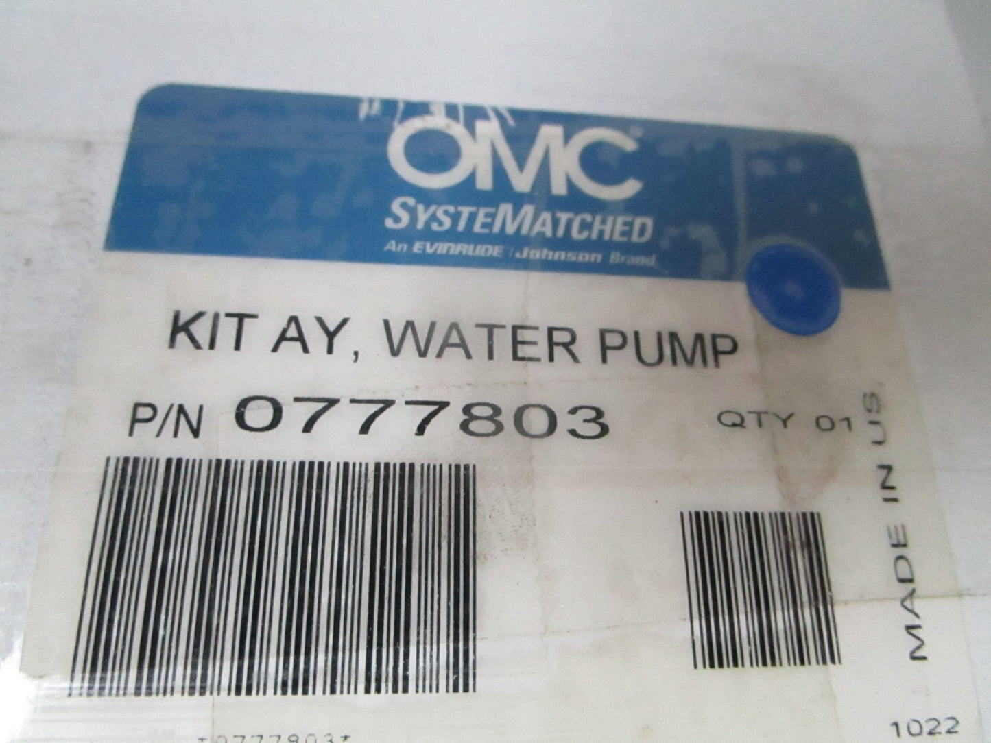 NEW OEM 777803 0777803 OMC Johnson Evinrude Water Pump Kit Assembly 0720