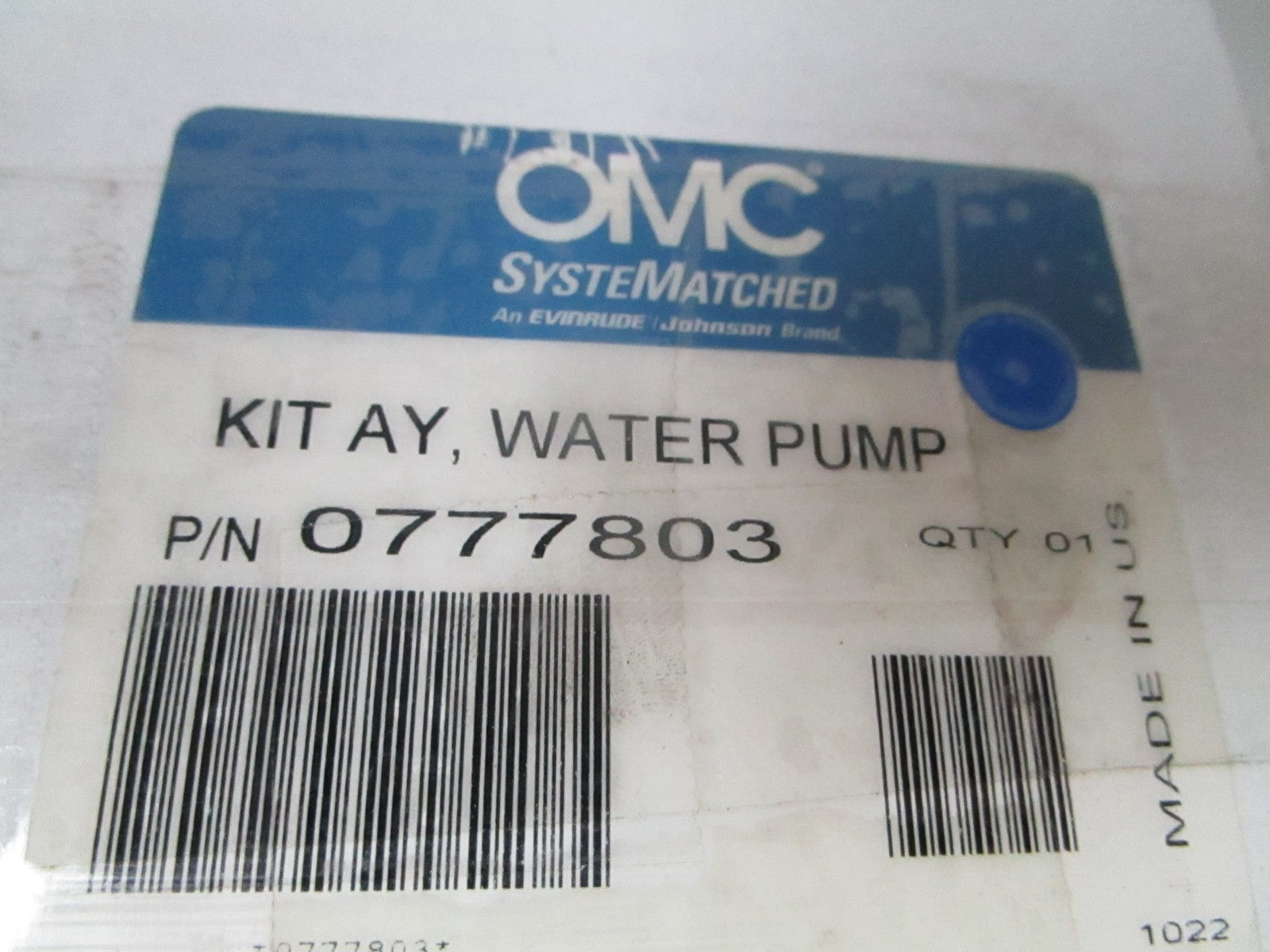 NEW OEM 777803 0777803 OMC Johnson Evinrude Water Pump Kit Assembly 0720