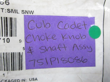 NEW OEM 751P18086 Cub Cadet Choke Knob & Shaft Assembly 0810