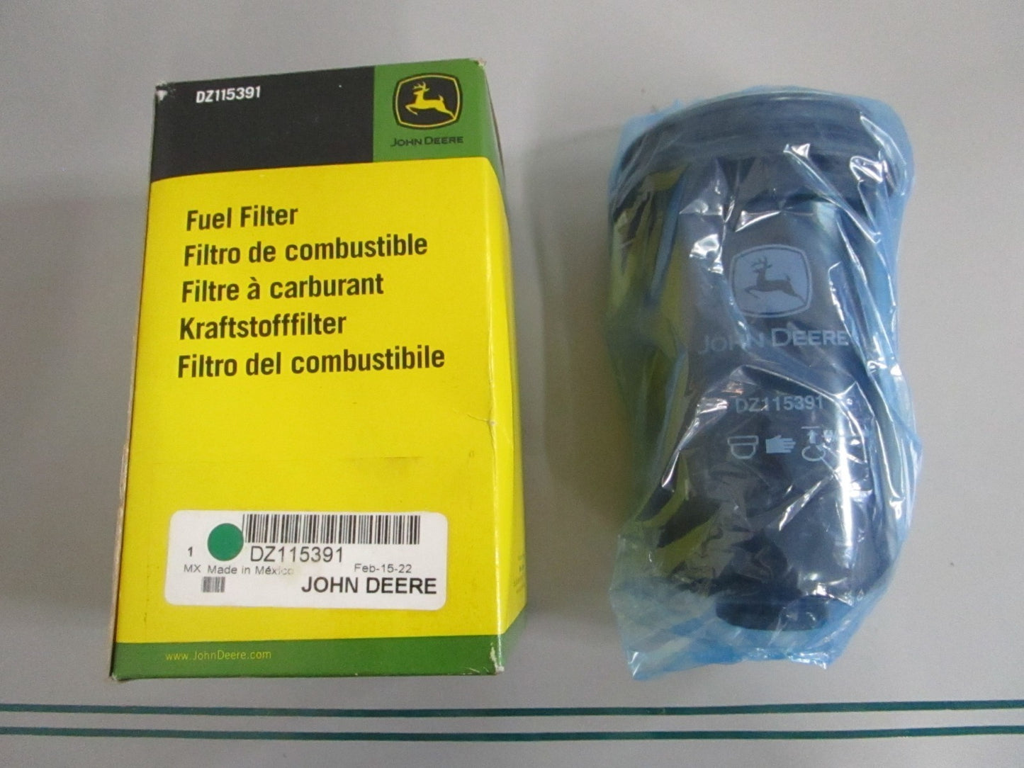 John Deere DZ115391 Primary Fuel Filter Element 6 Inch Diesel NEW OEM 0820