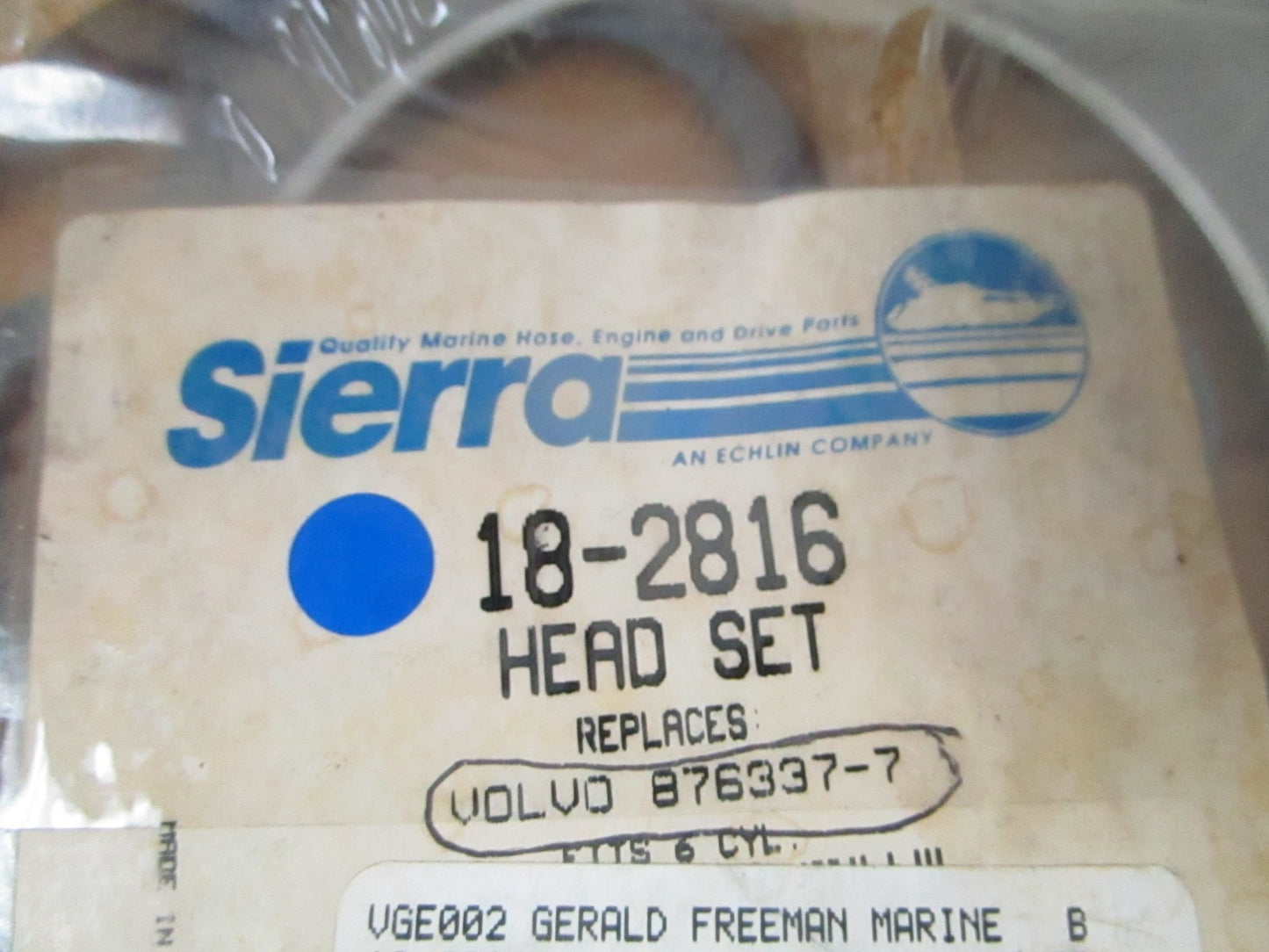 *NEW* 0720 Sierra Head Gasket Set 18-2816 Replaces: Volvo 876337-7