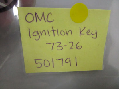 *NEW OEM* 0810 OMC Johnson Evinrude Ignition Key 73-26 501791 0501791