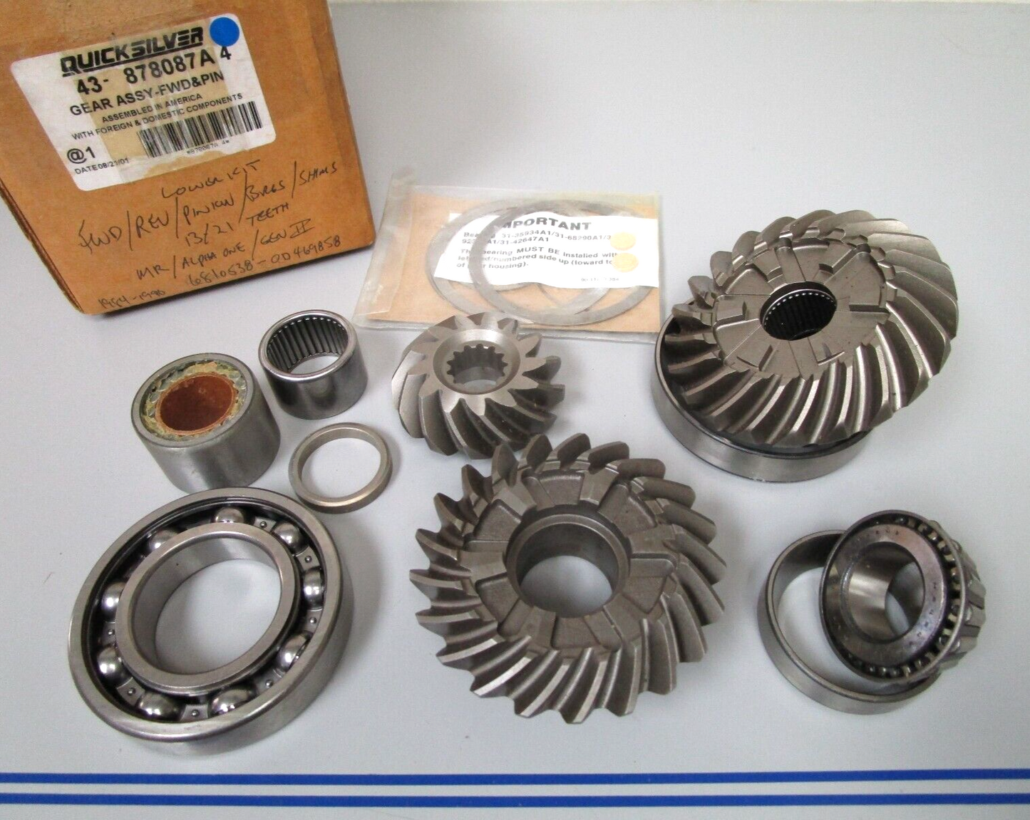 *NEW OEM* 0720 Mercury Quicksilver Forward Gear & Pinion Set 43-878087A4
