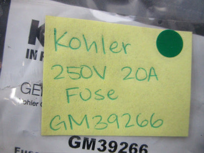 NEW OEM GM39266 Kohler 250V 20A Fuse 0810