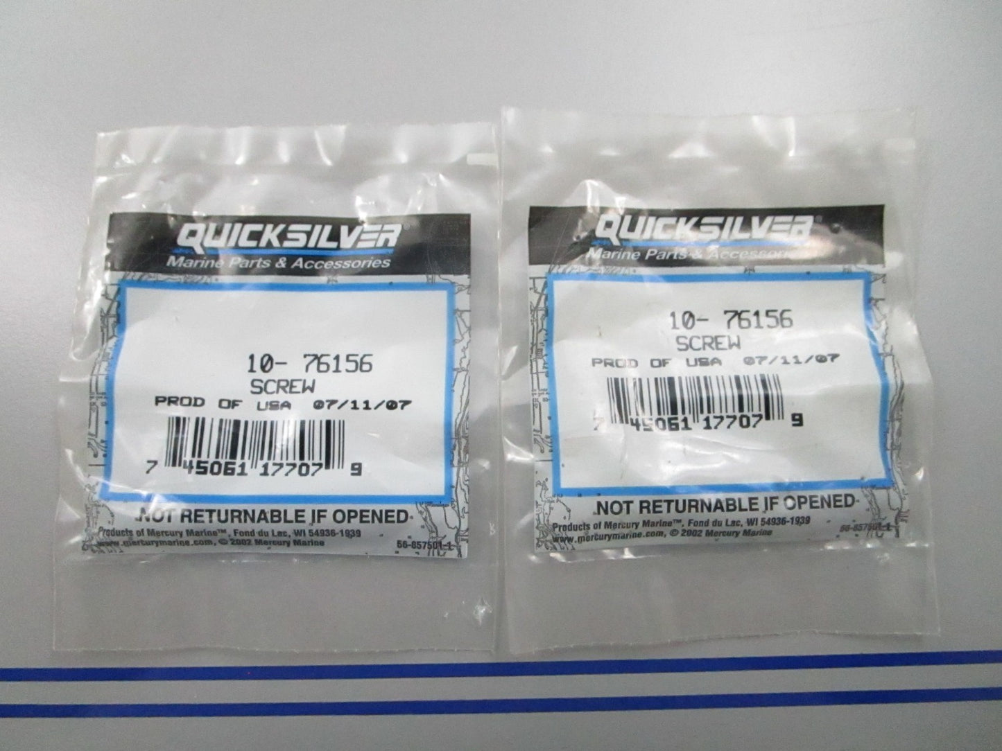 *NEW OEM* (LOT OF 2) 0810 Mercury Quicksilver Screw 10-76156