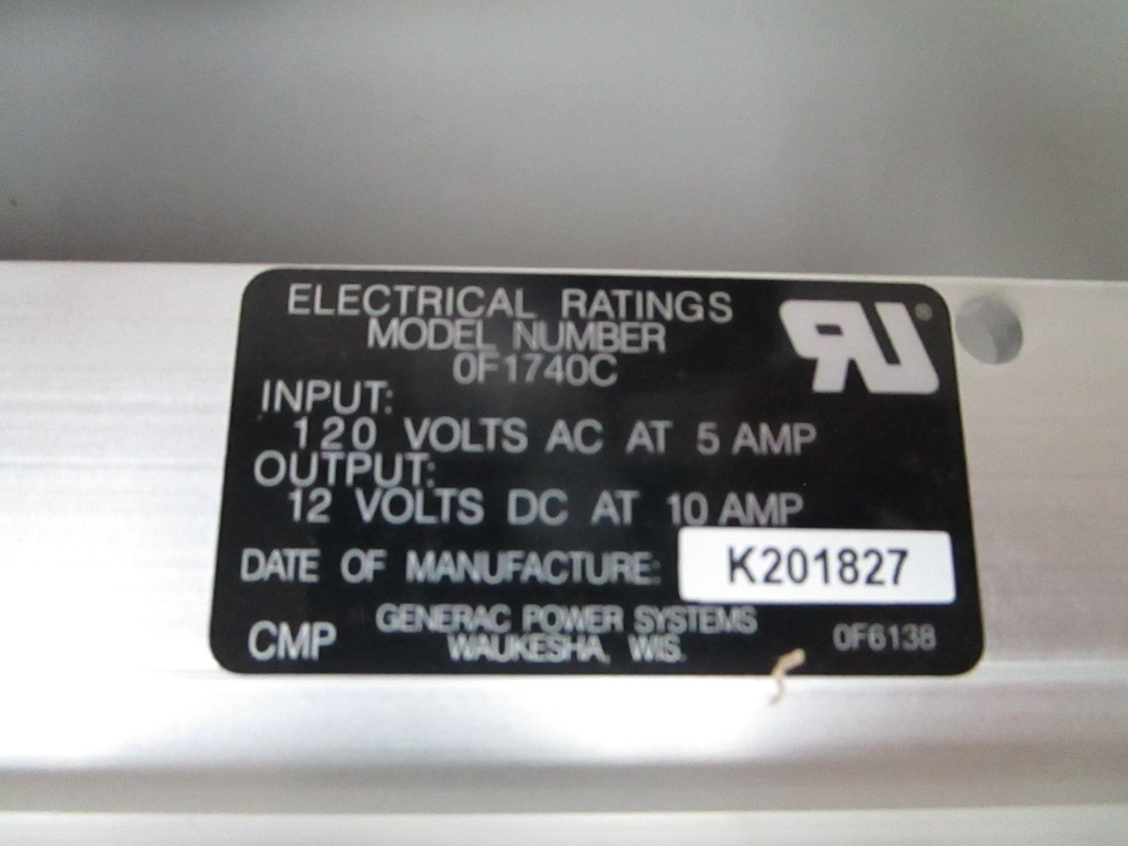 *NEW OEM* 0720 Generac 12V 10A PCB Batter Charger 0F1740C