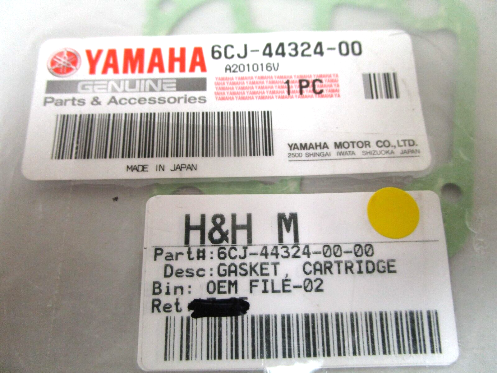 *NEW OEM* 0750 Yamaha GASKET CARTRIDGE 6CJ-44324-00-00