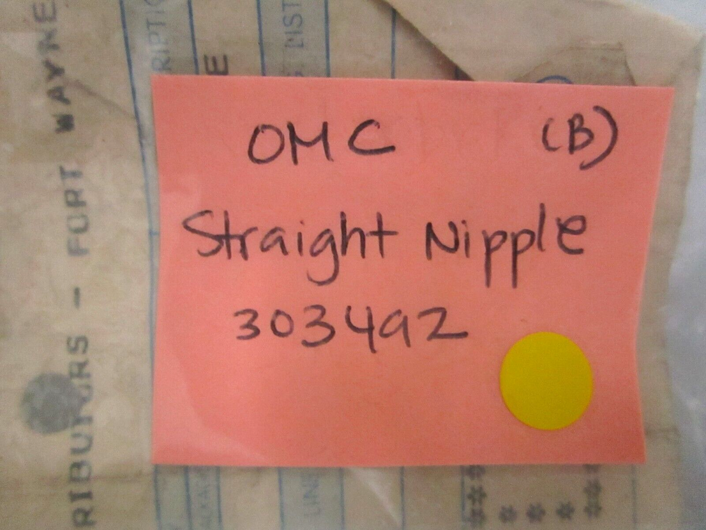 *NEW OEM* 0750 OMC Johnson Evinrude STRAIGHT NIPPLE 303492 0303492