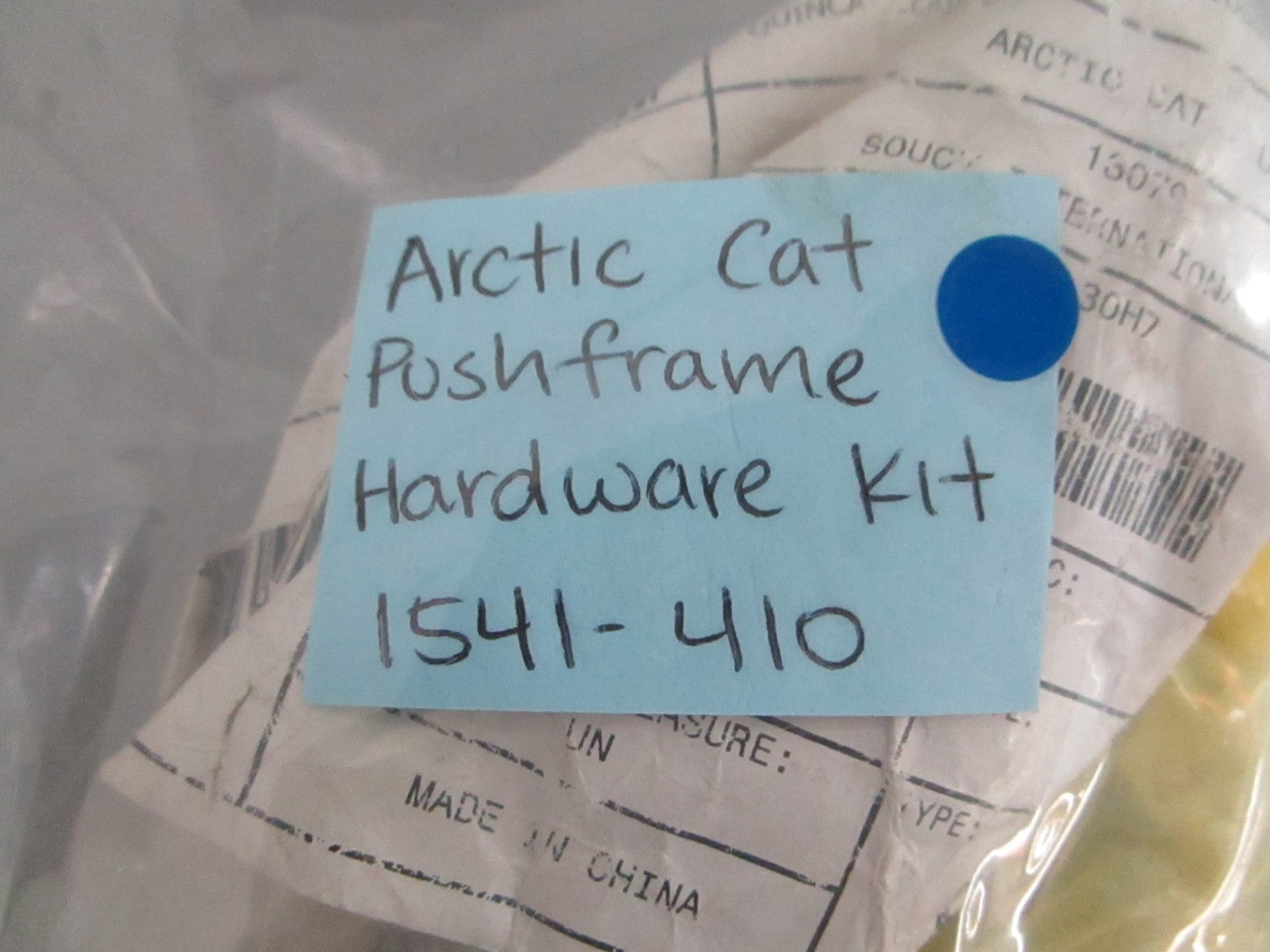 *NEW OEM* 0820 Arctic Cat Push Frame Hardware Kit 1541-410