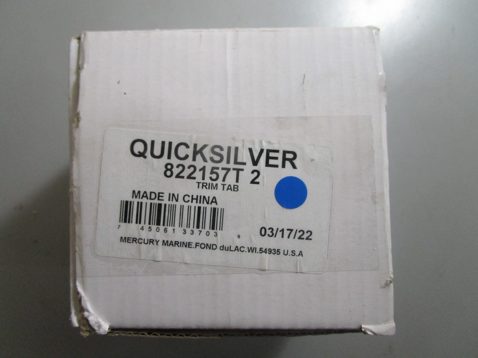 *NEW OEM* 0810 Mercury Quicksilver Trim Tab 822157T 2
