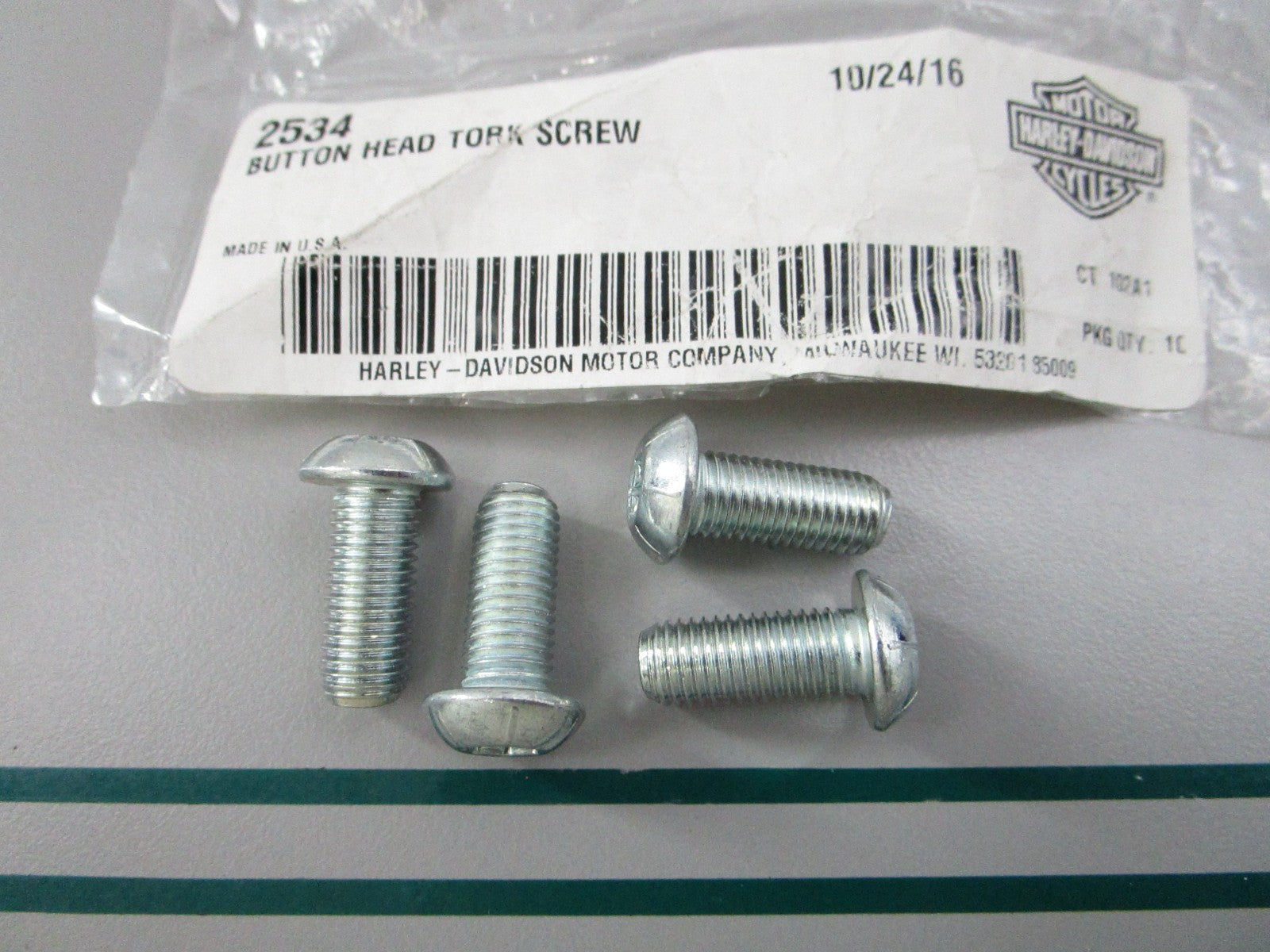 NEW OEM (LOT OF 4) 2534 Harley Davidson Screw 0810