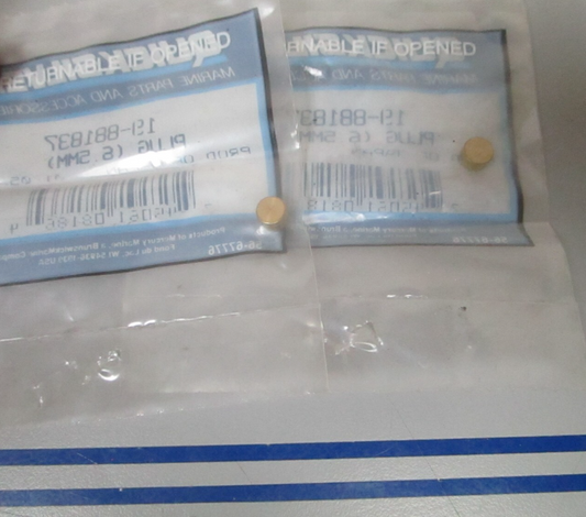 *NEW OEM* (LOT OF 2) 0720 Mercury Quicksilver 6.5mm Plug 19-881837