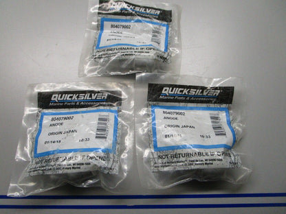 *NEW OEM* (LOT OF 3) 0720 Mercury Quicksilver Anode 804079002