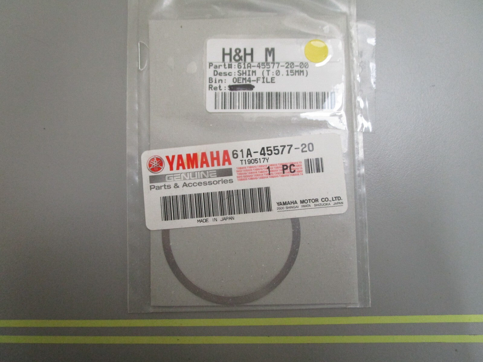 *NEW OEM* 0810 Yamaha (T:0.15MM) Shim 61A-45577-20-00