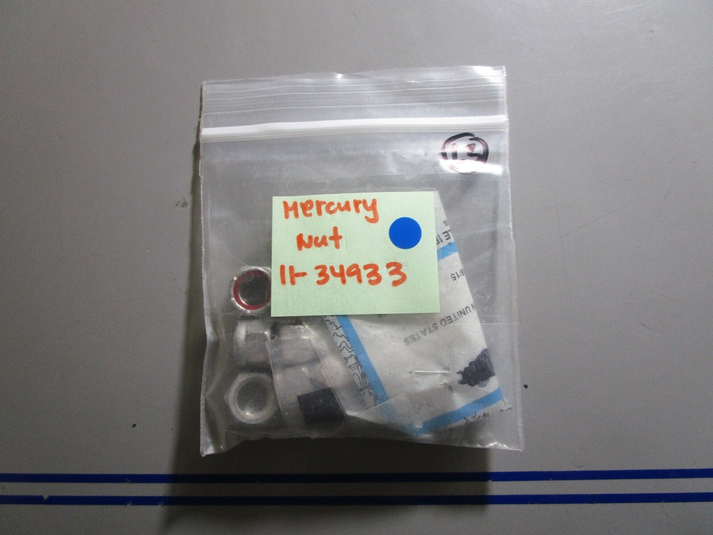*NEW OEM* (LOT OF 2) 0810 Mercury Quicksilver Nut 11-34933