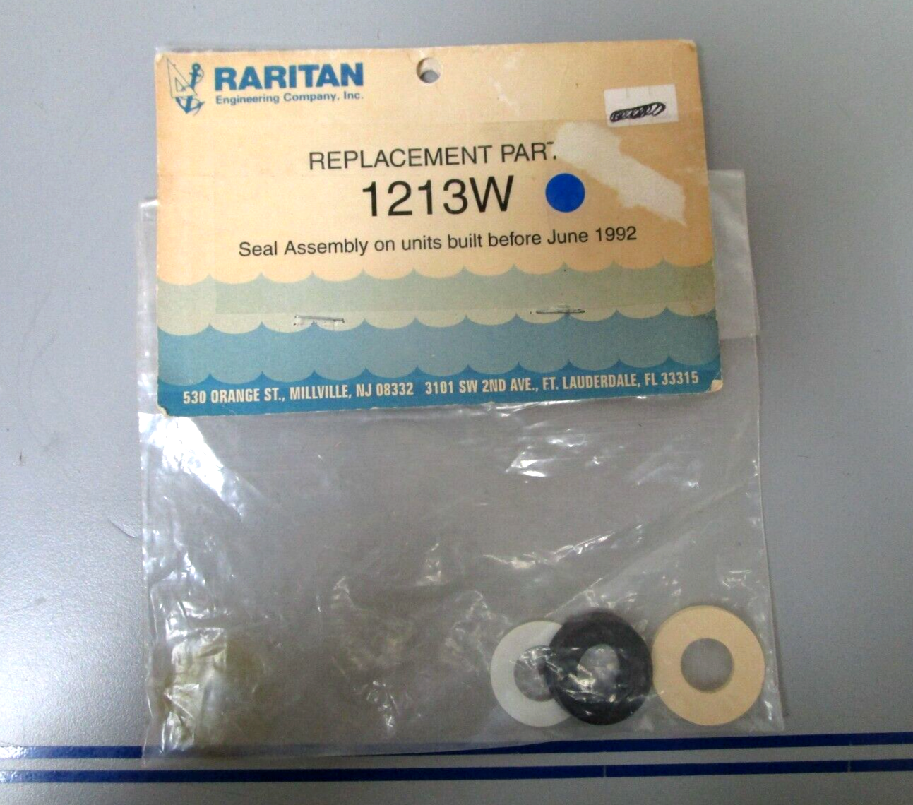*NEW* 0720 Raritan Replacement Part Seal Kit 1213W