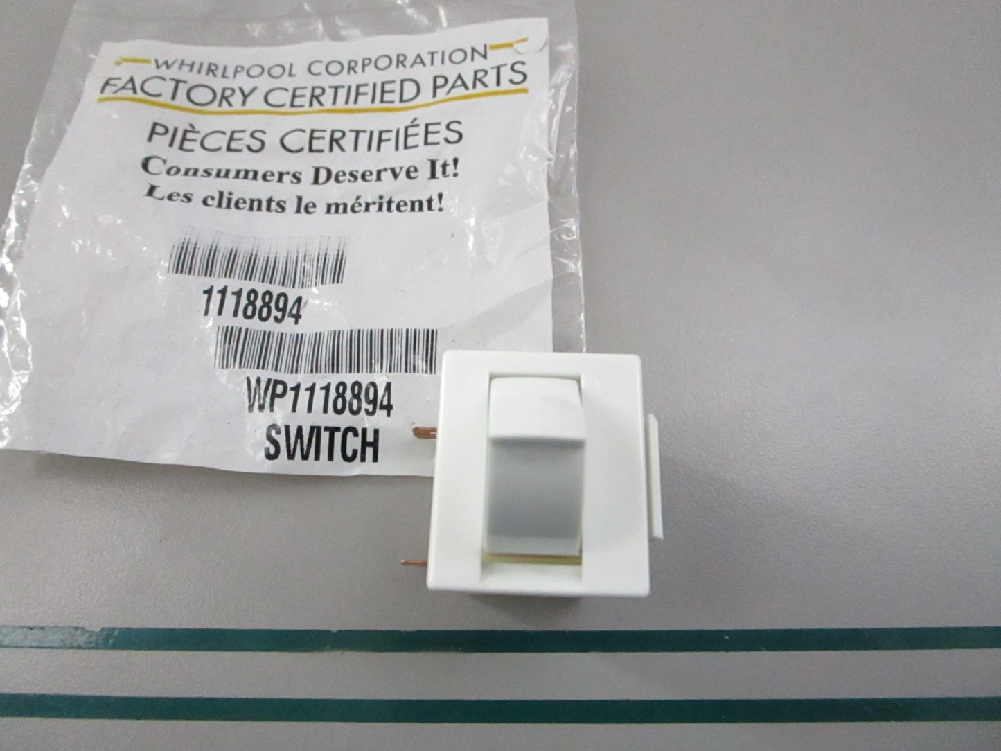 NEW OEM WP1118894 Whirlpool Switch 0810