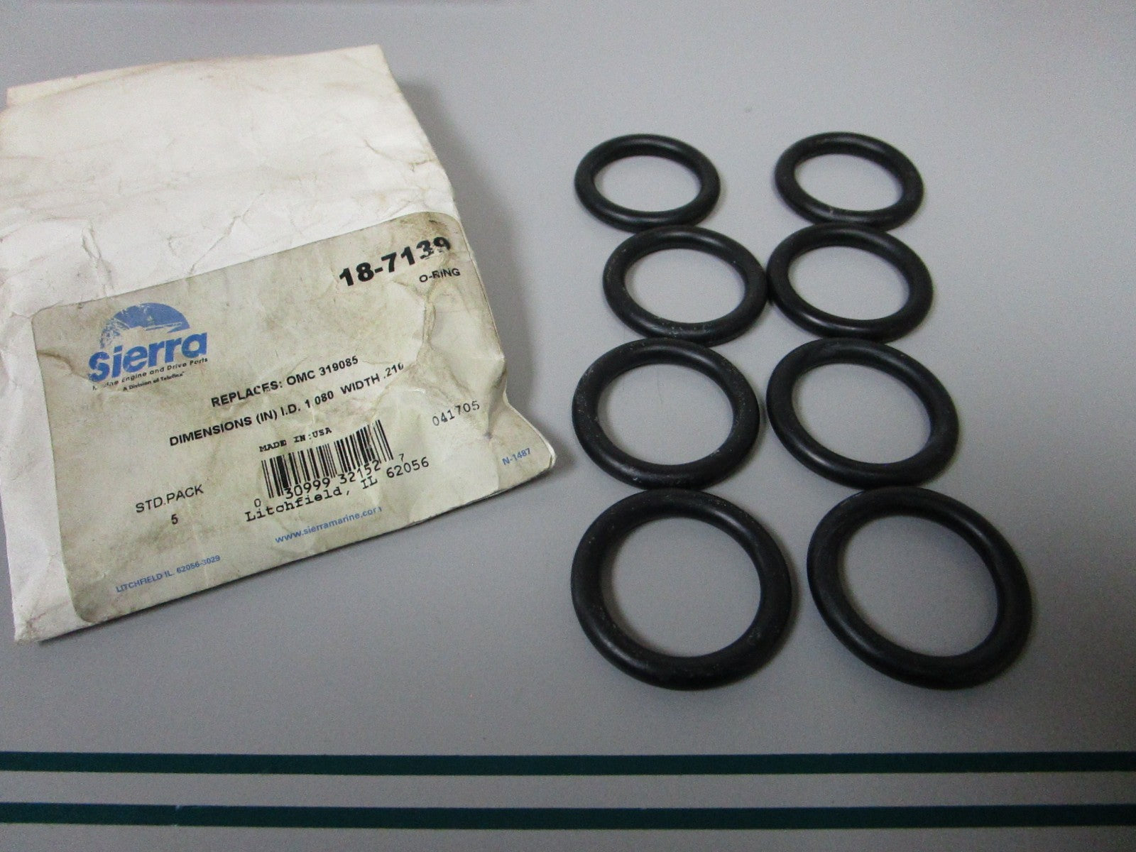 NEW (LOT OF 8) 18-7139 Replaces: OMC 319085 Sierra O-Ring 0810