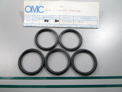 NEW OEM (LOT OF 5) 303360 0303360 OMC Johnson Evinrude O-Ring 0810
