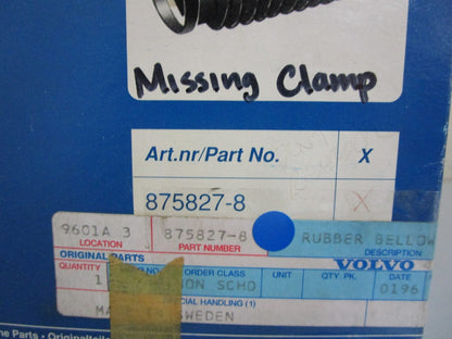 *NEW OEM* 0820 Volvo Penta Rubber Bellow 875827