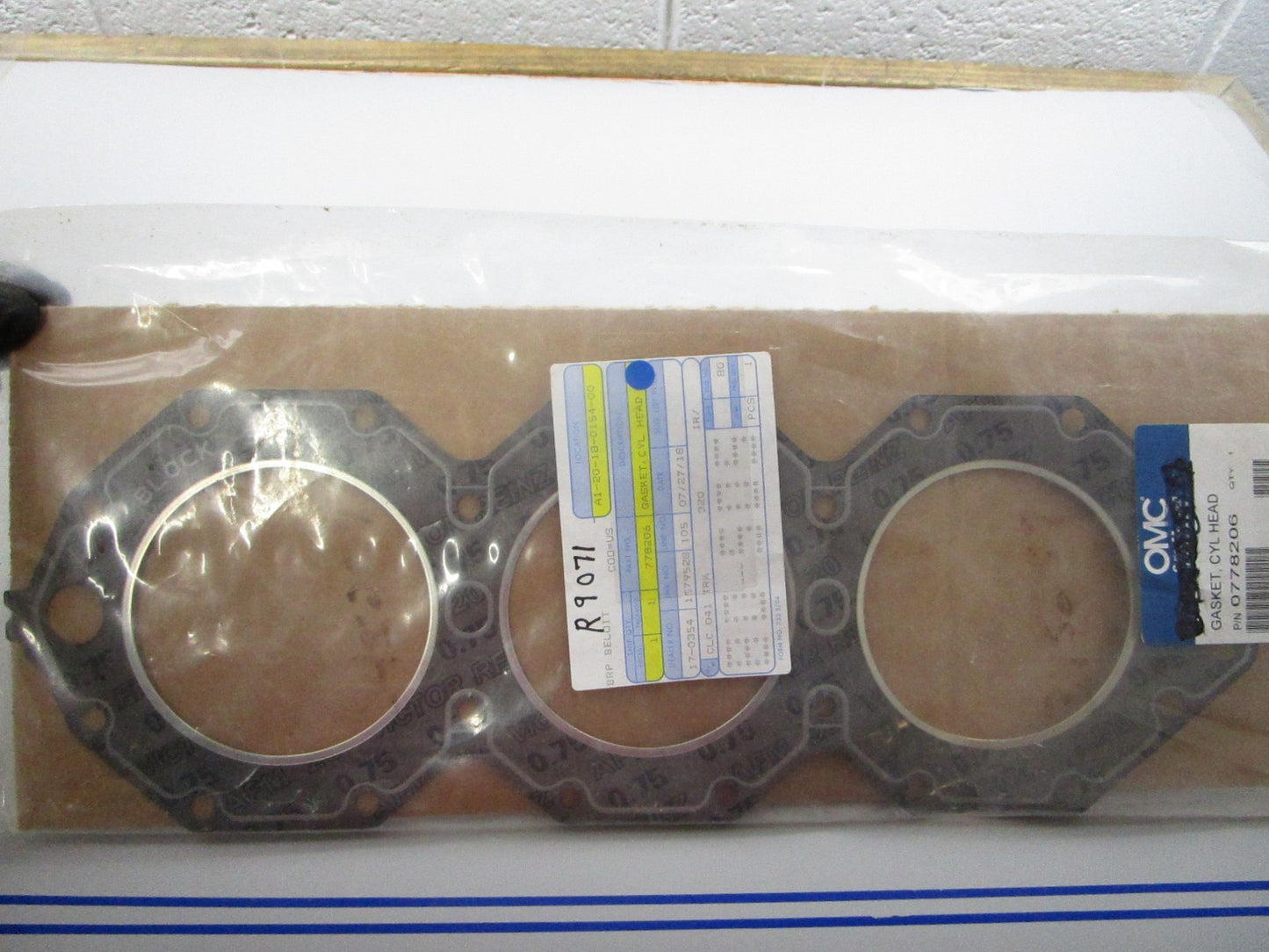 *NEW OEM* 0810 OMC Johnson Evinrude Cylinder Head Gasket 778206 0778206