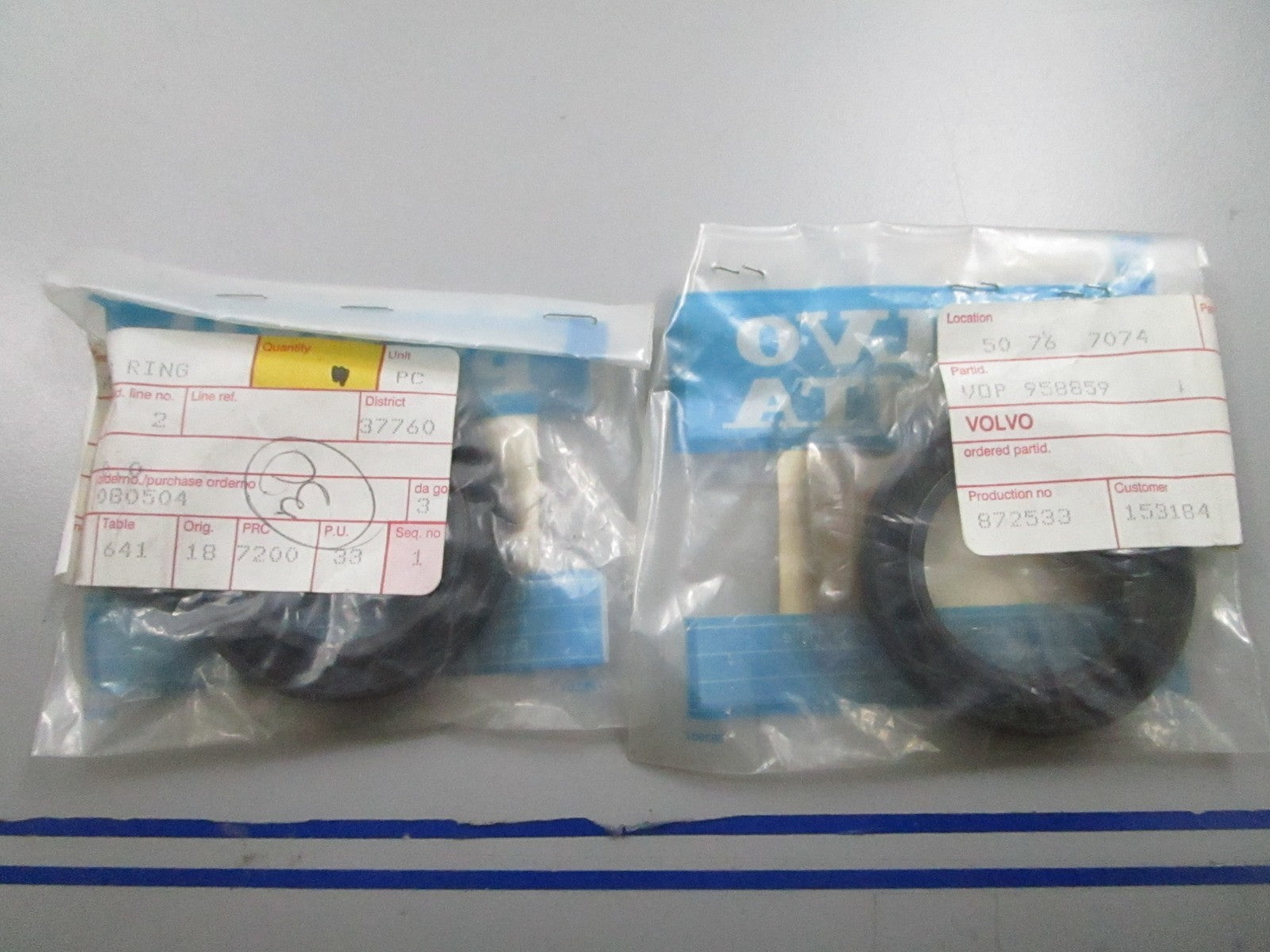 *NEW OEM* (LOT OF 2) 0810 Volvo Penta Sealing Ring 958859
