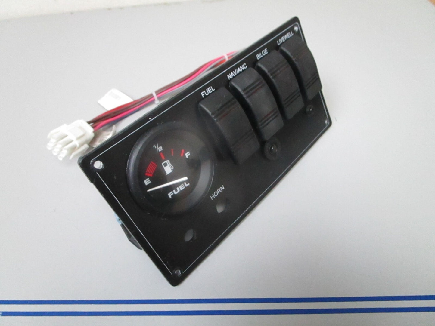 *NEW OEM* 0720 Teleflex Amega Series 2" Fuel Gauge & Panel Switch Assembly 57902
